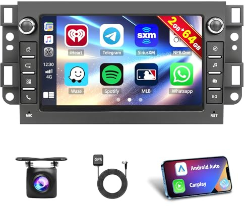 Inefala 2G+64G Autoradio Android 15 para Chevrolet Epica Tosca Captiva Aveo | Pantalla Táctil de 7, Wireless CarPlay, Android Auto, GPS, WiFi, RDS/FM, BT, EQ, SWC, Cámara Trasera, MIC