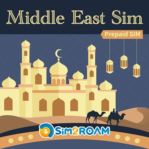 Prepaid-SIM-Karte für den Nahen Osten | 30 Tage | Bis zu 20 GB Datenvolumen | VAE (Dubai), Saudi-Arabien, Katar & mehr (17 Länder) | Sofort einsatzbereit, Keine Aktivierung erforderlich