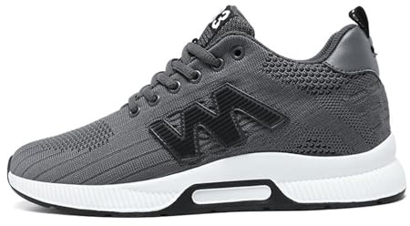 MODSGUE Zapatillas con Elevador Integrado Zapatos Hombre Malla Transpirable Verano Deportes y Actividades al Aire Libre Tacón, gris, 39 EU