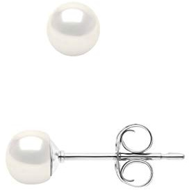 PEARLS & COLORS - Orecchini in Oro Bianco con vere Perle Coltivata d'Acqua Dolce - Qualità AAA+ - Gioielli da donna