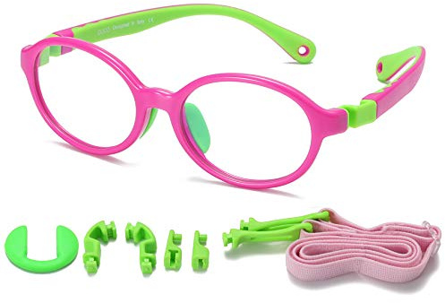 DUCO Blue Light Blocking Glasses for Kids Boys Girls Gaming Computer Glasses for Kids Age 5-10 K026
