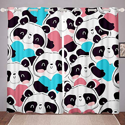 Tenda a tema per con motivo a panda e orso, morbida, per decorare la stanza, W66 x L90