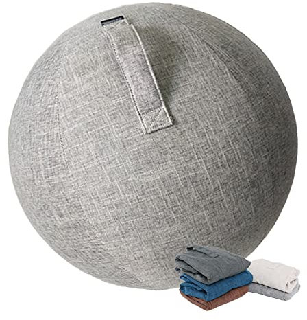 Siege Ballon Ballon-siège Bureau Swiss Ball siège Ergonomique Ballon Grossesse 55/65/75 cm pour Yoga Ball/Ballon Fitness/Ballon Gym/Ballon Pilates avec Housse de Protection antidérapante(Pas de balle)