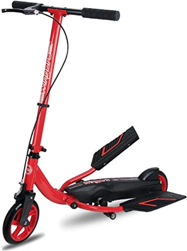 Mobilitätsroller, Roller für Erwachsene, Zweirad-Roller, geeignet für Junge Erwachsene, faltbares Leichtgewicht, EIN-Fuß-Roller, Rutschfester Tretroller (Color : Red)