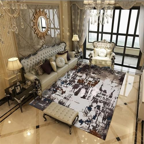 Kunsen Teppich läufer Langlebig und schmutzabweisend Wohnzimmer deko modern braun Flickenteppich Teppich sale200X300CM
