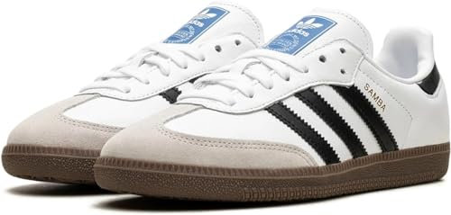 adidas Unisex-Erwachsene Samba OG J Schuhe, Weißer, transparenter Granit, 39 1/3 EU