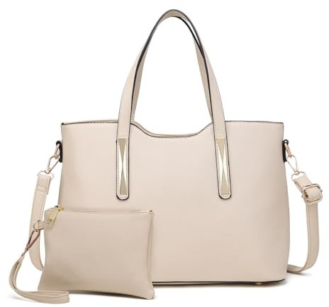 Miss Lulu Handtasche Damen Tasche Shopper Mittelgroß Schultertaschen 2 Pieces Set