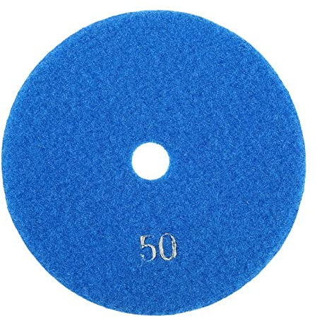 YWBL-WH Dischi Abrasivi, Diamante e Resina, Tamponi per Lucidatura Diamantati a Umido 5'' Pollici 125 Mm, Adatti per Smerigliatrice Banco e Angolare, Gritta 50, Trasparenti