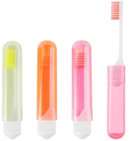 Kit Spazzolino Portatile da Viaggio, 3 Pezzi Mini Spazzolini Pieghevoli, 3 Colori