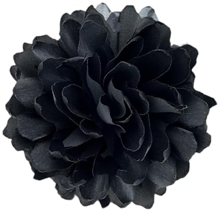 Baoblaze Blumenbrosche aus Satin, Kamelien-Blumen-Anstecker für Damen, handgefertigt, große Anstecknadel, Blumen-Haarspange für Zeremonie, Tanz, Kleid, Anzug