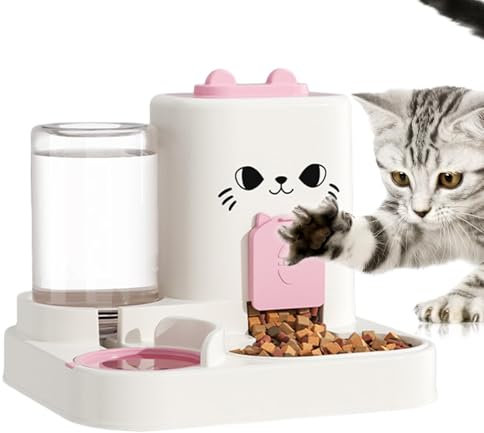 Automatischer Katzenfutterautomat, automatischer Katzenfutterspender | Intelligenter automatischer Katzenfutterautomat,Auslaufsicherer Trockenfutterspender, robuster intelligenter automatischer Katzen