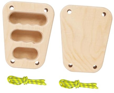 Folpus 2 Stück Holz-Hangboard, Klettergriffe, Hangboard zum Klettern, Oberkörpertraining, Griffbrett für Anfänger, Türwand