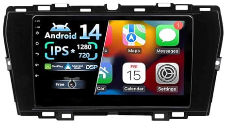 Autoradio 2 Din Android 14 9 pollici Touchscreen per Ssang yong Tivoli 2019-2021 con CarPlay/Android Auto GPS Navi Bluetooth FM, Wifi Comandi al Volante+Telecamera Posteriore(W-2(2G+32G))