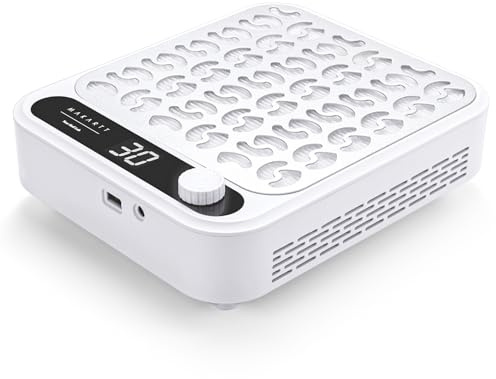 Makartt Nageldammsamlare professionell med LED-display sugfläkt | Kraftfull sugvakuumfläkt, LED-skärm, återanvändbart filter, perfekt för salong och hem, professionell kvalitet