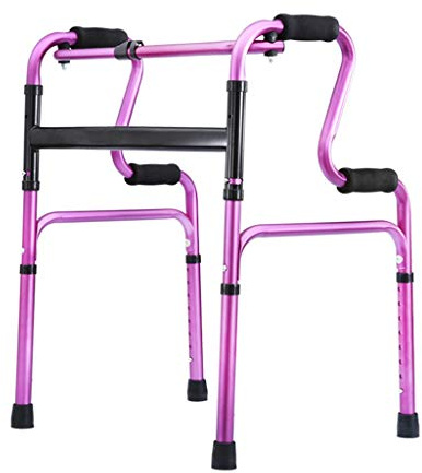 Ausilio per la deambulazione Pieghevole Multifunzione - Telaio in Alluminio Leggero con Maniglie He e Altezza reabile, capacità di carico 180 kg