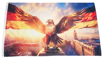 Fahne Flagge Deutschland mit Adler - 90 x 150 cm