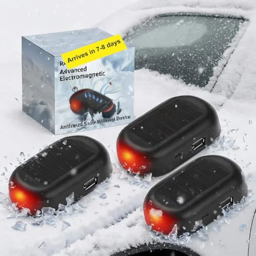 TMRBBesty Scheibenenteiser Auto Elektromagnetische molekulare Interferenz Frostschutzmittel Schneeräumungswerkzeug, Auto Enteiser Elektromagnetisches Antifrost,(3 Pcs)