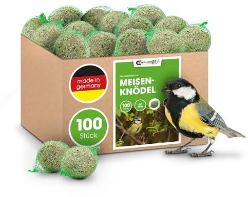 Meisenknödel mit Netz 100 Stück - Vogelfutter für Wildvögel - 9 Kg Wildvogelfutter