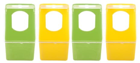 ifundom 4pcs Hanging Feeder Bird Cage Feeder Pigeon Feeding Basin Pp Material Large Capacity Wear-resistant Convenient to Clean for Hanging on The of The Cage