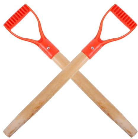 Abaodam Lot de 2 Poignées de Rechange en Bois 50 CM pour Outils de Jardinage Manches Compatibles Pelles Bêches et Fourches Poignée Ergonomique Antidérapante Résistante aux Intempéries