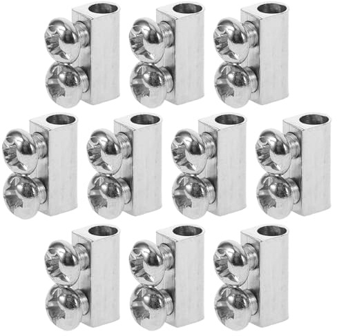 Yardenfun Lot de 30 Clips de Serrage Réglables M3 3 MM en Acier Inoxydable Accessoires Quincaillerie Suspendre de Lampes Pinces à Double Trou pour Câbles Métalliques Fixation Sécurisée