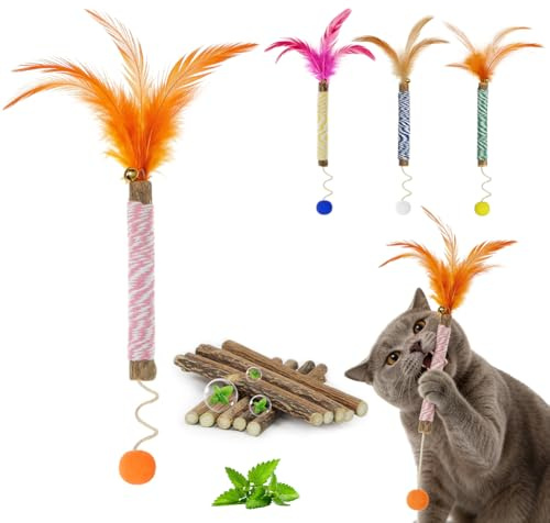 OSDUE Giocattolo di Erba Gatta 14 Pezzi Gatti Masticare per Dental Care