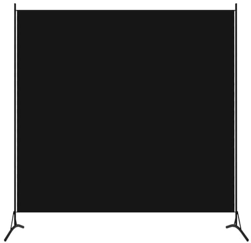 WGYHOME Paravent svart, 175 x 180 cm, tygrumsavdelare med 3 paneler, andas och halvtransparent – för sovrum, vardagsrum, kontor och rumsindelning