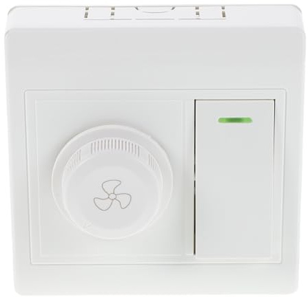 HAPINARY Dual Control Ceiling Fan and Light Switch Panel with Speed Regulator and Dimmer, Surface Mounted for Residential and Commercial Use