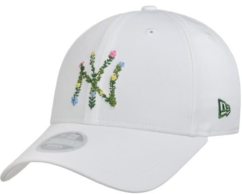 New Era ERA Cappello con Visiera 9FORTY York Yankees MLB Floral Infill Bianco da Donna