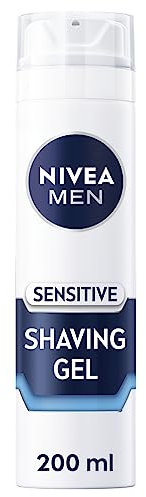 NIVEA Men Sensitive Shaving Gel Pack of 6 (6 x 200ml) for Sensitive Skin, for Men, for Irritated and Dry Skin with Chamomile