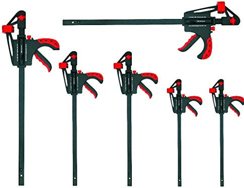 Proteco-Werkzeug® Set 6 Teile Schnellspannzwingen 300/450 / 600 mm Einhandzwingen Spreizzwingen Spannzwingen Schraubzwingen