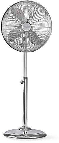 NEDIS Ventilatore da terra in metallo, altezza regolabile, 40 cm