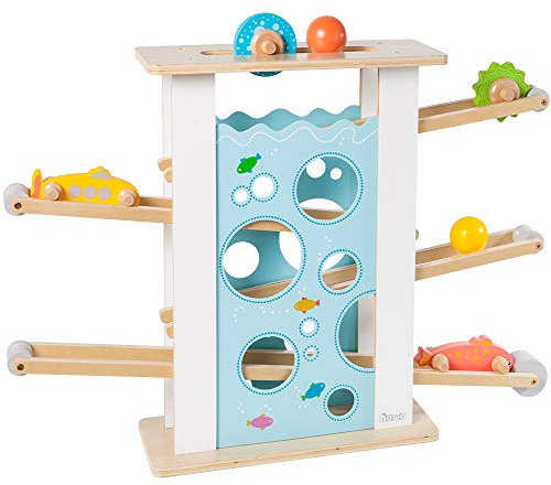 howa Kugelbahn aus Holz mit 6 Rollelementen 6017