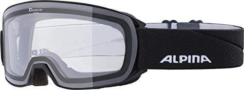 ALPINA Unisex - Adultos, Nakiska Dclear Gafas de esquí, Black, One Size