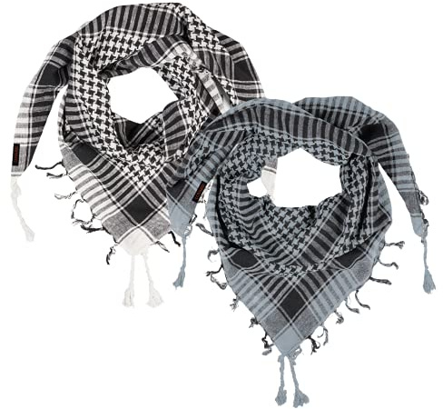 LOVARZI Palästinenser Tuch Unisex - Shemagh Keffiyeh Kopftuch & Halstuch | Palituch Baumwolle, Palästinenser Schal, Keffiyeh & Shemagh, Arafat Tuch für Männer und Frauen, Sommer- & Winter-Schal