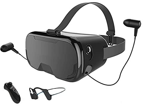 SMSOM VR Auriculares, Auriculares de Realidad Virtual, 4d VR Gafas for películas y Videojuegos - Gafas de Realidad Virtual VR Gafas compatibles con teléfonos Dentro de 4.5-6.7 (Color : C)