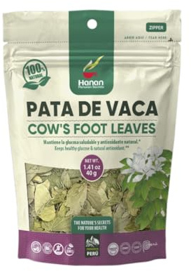 Hanan Pata de Vaca Tea Loose Leaf 40g or 1.4oz Cow’s Foot Leaves Herbal Tea from Peru Natural Plant Based Supplement