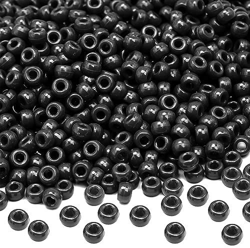 GMMA Svarta ponnypärlor för vänskapsarmband semesterfest plast 1 000 st Halloween-pärlor för smyckestillverkning gör-det-själv armband halsband fest dekoration tillbehör
