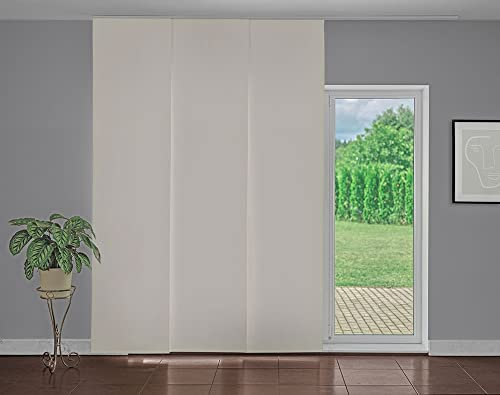 Deco Italia Tenda a pannello scorrevole Bianco tinta unita | Pannello da L 70 x H 295 cm, Oscurante