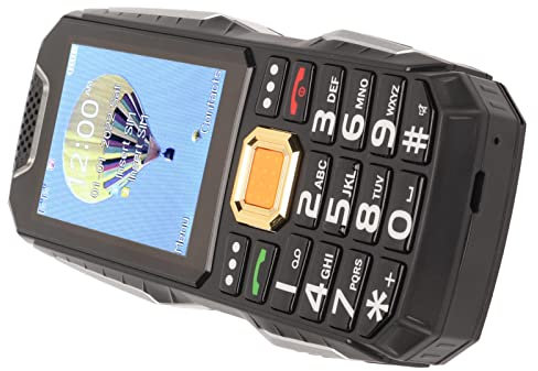 PUSOKEI Cellulare 2G, Telefoni Cellulari per Anziani, Schermo HD da 2,8 Pollici, Luce di Emergenza, Grande Pulsante 3D, Doppia Scheda SIM, Batteria Grande Standby a Lungo (Nero)