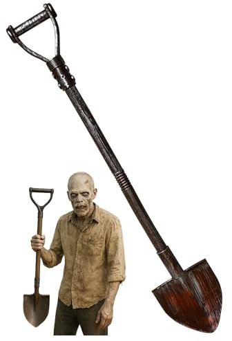 Nicky Bigs Novelties Adult Plastic Fake Bloody Shovel - Halloween Gravedigger Prop Party Decoration - Hollow Horror Cosplay Costume Handheld Accessory, Multi-color, One size