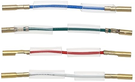 Create idea 4 Stück Sauerstofffreies Kupfer-Anschlusskabel Stereo-Headshell-Draht Premium-Phonographen-Plattenspieler-Draht Elektronisches Zubehör Kupfer 41mm