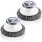 2 Pieces Steel Wool Scrubber, Stainless Steel Scrubber, Cleaning Brush with Handle, Steel Sponge Scouring Spiral Cleaning Brush, Suitable for Oven, Cleaning Pot (Grey)