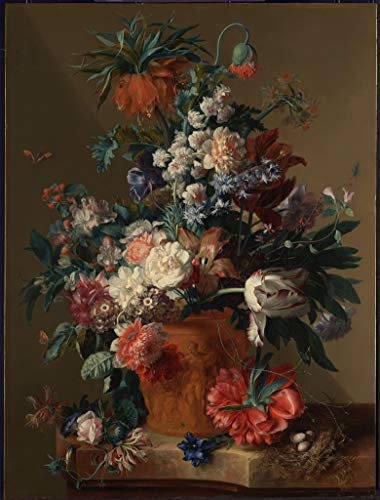 Ölgemälde handgefertigt €50-2000 von Lehrern der Kunstakademien, 21 berühmte Gemälde Huysum, Vase mit Akt von Blumen, klassische Kunst von Jan van Huysum, Wandgemälde auf Leinwand –1