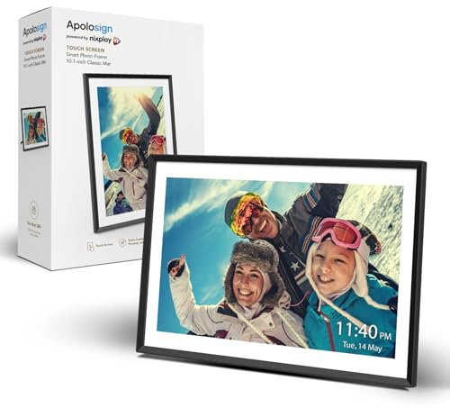 Nixplay 10.1 Inch Digital Photo Frame by ApoloSign, Share Photos/Videos via Nixplay App, WiFi Digital Photo Frame with 32GB, Compatible with Alexa Google Photos,