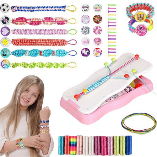 ChaneeHann Freundschaftsarmband Selber Machen, DIY Schmuck Basteln für Mädchen Kinder für Mädchen im Alter von 8-12, Armbänder Selber Machen Kinder-Bastelsets