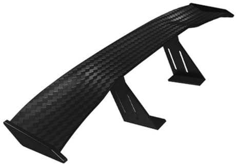 Auto Spoiler Flügel, Heckspoiler, Auto Hinten Heckspoiler Flügel Kohlefaser Textur Ohne Perforation Schwarz, Auto Spoiler Wing
