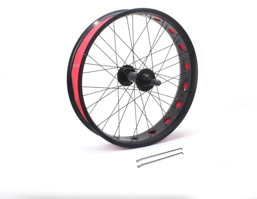 20x4.0 Hinterrad Für Fatbikes 24/26 Zoll Snow Bike/Beach Bike Hinterrad 36x14G Speichen Scheibenbremse Schnellspanner 195mm 36H Hinterradnabe Hintere Felge Für 7-10 Gang Rotary(Black-skeleton,20in)