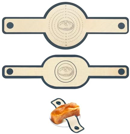 2PCS Silicone Bread Sling for Dutch Oven Sourdough Sling for Bread Making Accessories & Sourdough Gifts Non Stick Reusable Bread Mat for Dutch Oven Baking Transferring Dough