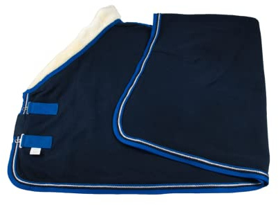 Wagner Fleece Abschwitzdecke mit Fellkragen (Blau/Royalblau, 155)